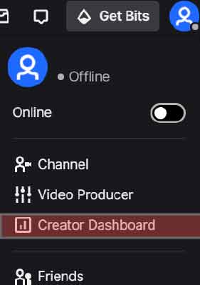 Access Creators Dashboard on Twitch