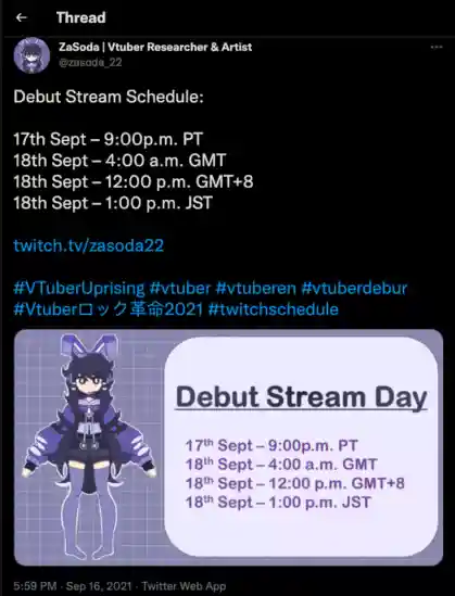 Promoting your streaming schedule on Twitter