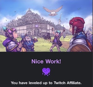 Twitch affiliate Email received