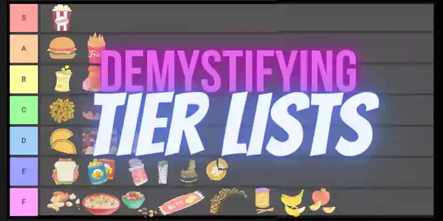 Tier List Letters Meaning The Odd S Ranking SABCDEF Tiers Demystified