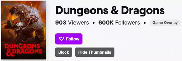 Dungeons and Dragons Logo in Twitch