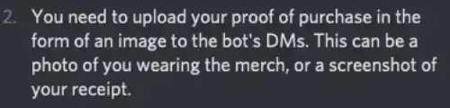 Instructions to join Dream's Discord by purchasing from Dream's shop
