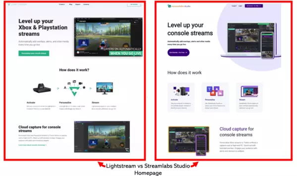 Streamlabs vs Lightstream - Lightstream vs Streamlabs Studio Homepage