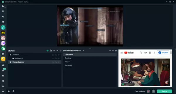Streamlabs obs interface
