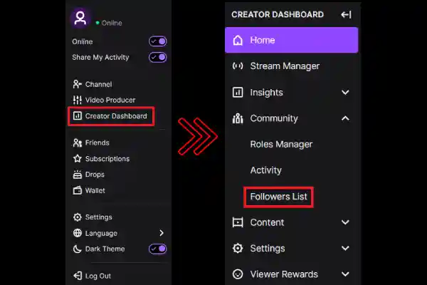 How do I see my followers on Twitch - steps to access the view