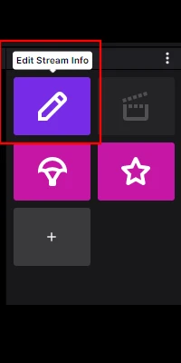 How to change stream title on Twitch Edit Stream Info