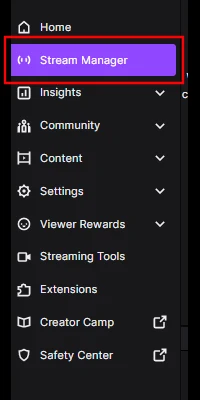 How to change stream title on Twitch open Stream Manager