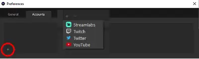 image showing how to add Twitch account