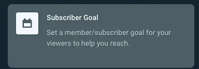 image showing subscriber goal widget in Streamlabs