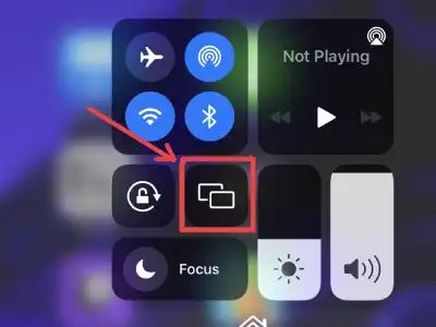 drop down icon list from control center