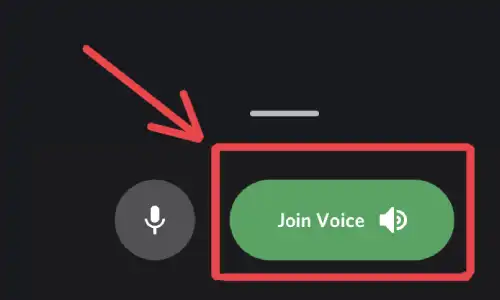arrow pointing to join voice in discord
