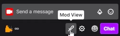 Mod view icon under chat settings