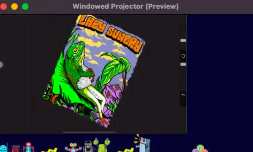 windowed projector preview display on OBS