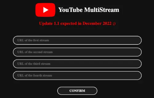 YouTube multistream homepage
